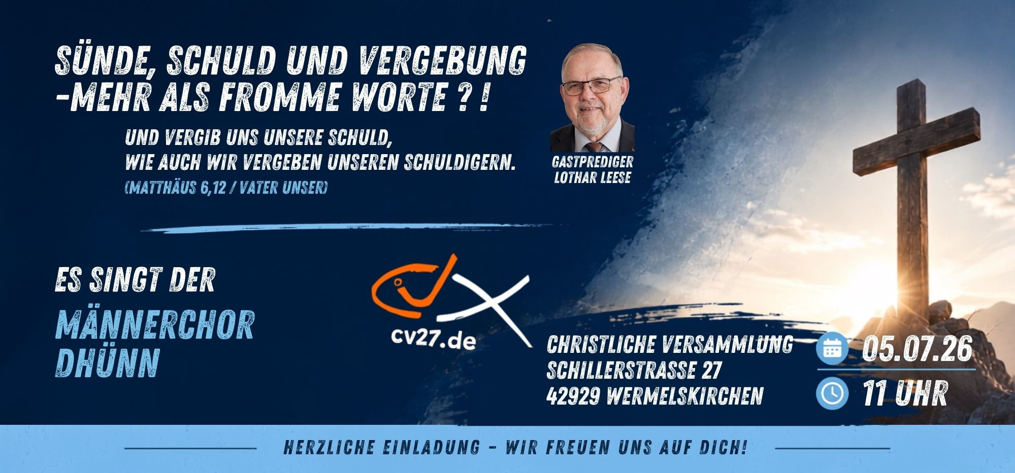 Sünde, Schuld und Vergebung – Gästegottesdienst
