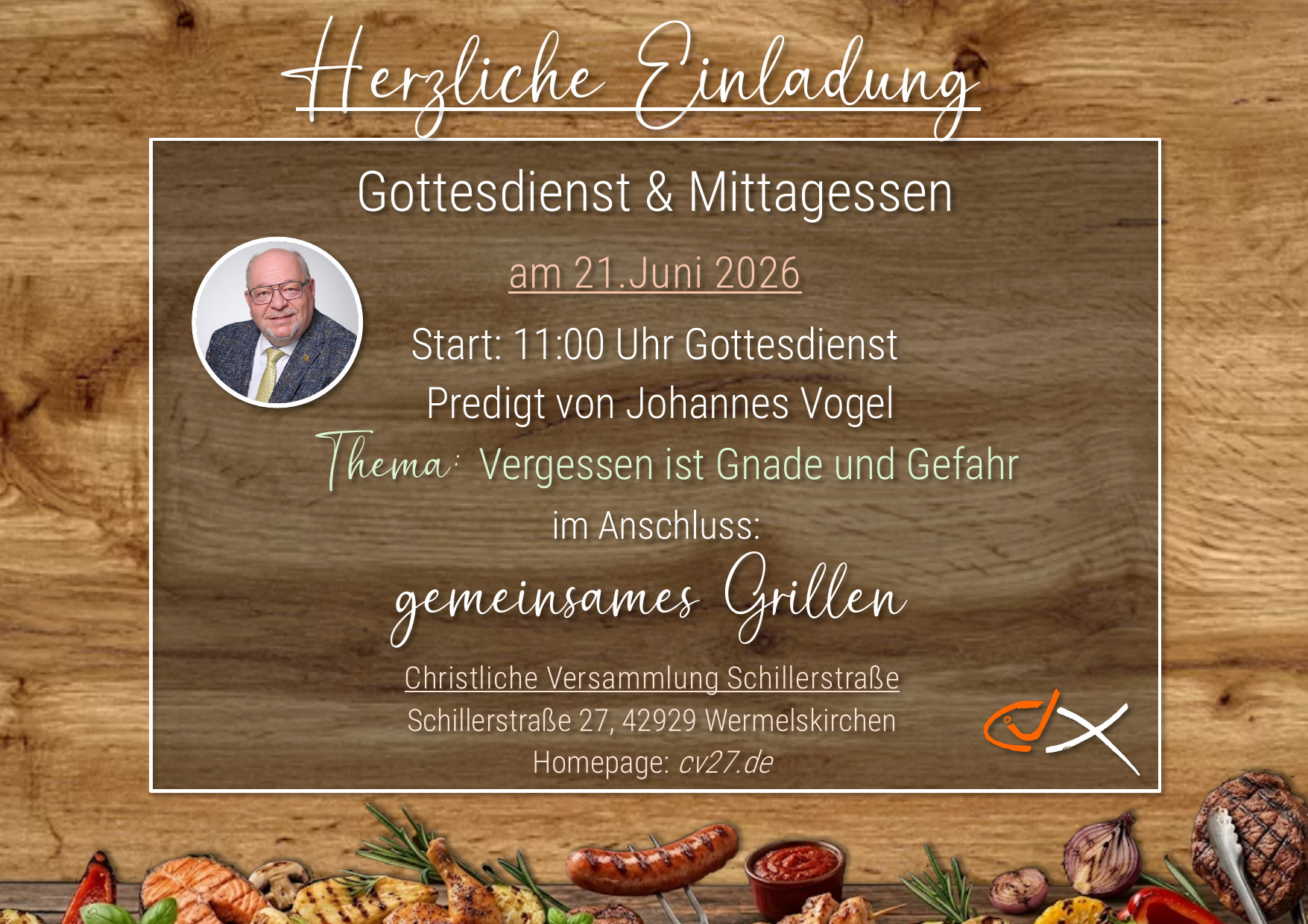 Gottesdienst & gemeinsames Grillen!